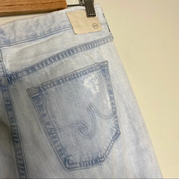 AG Adriano Goldschmied Light Wash Distressed The Nikki Crop Relaxed Jean Size 26 - Picture 9 of 11